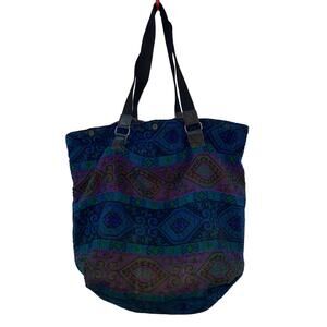 Trade Routes Multicolored Aztec Santa Fe Print Button Top Bag